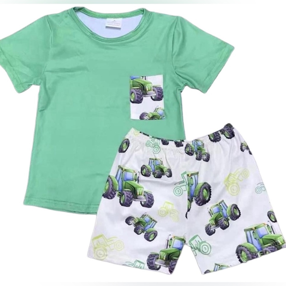 Boys John Deere Outfit Boutique Shorts T-shirt Set